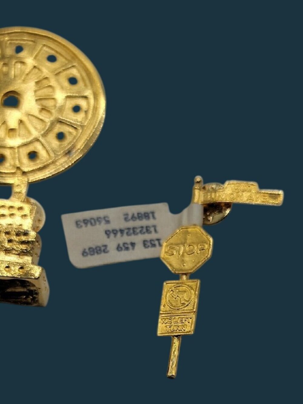 VTG Ballou Reg’d City Scene Interchangeable Brooch Bergdorf Goodman Tag Estate - Picture 9 of 16